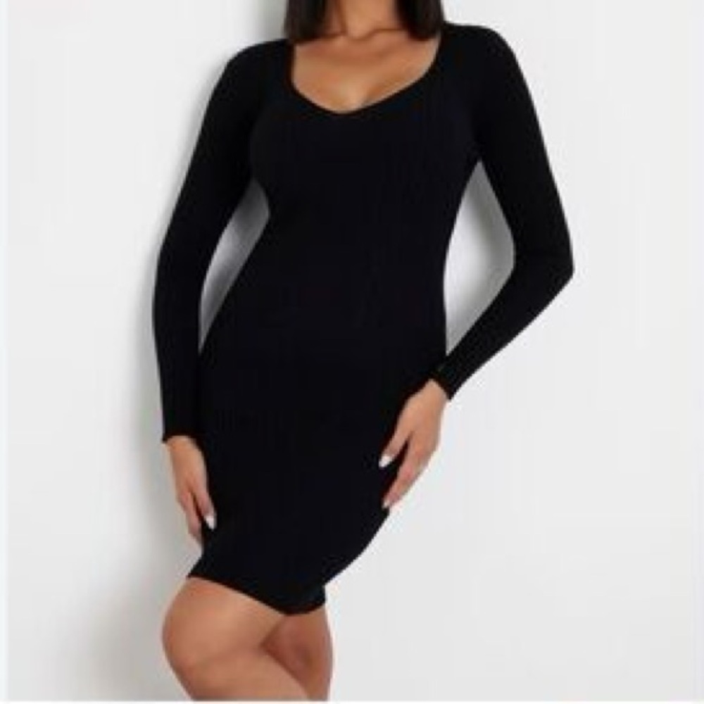 Guess | Black Knit Bodycon Dress